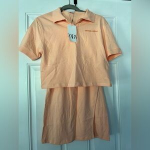 Zara Kids Matching Set in Peach